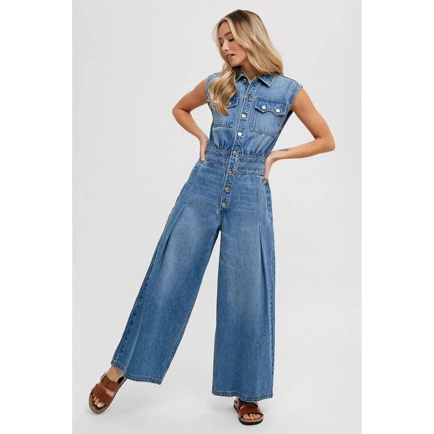 Denim Jumpsuit Lt Wash