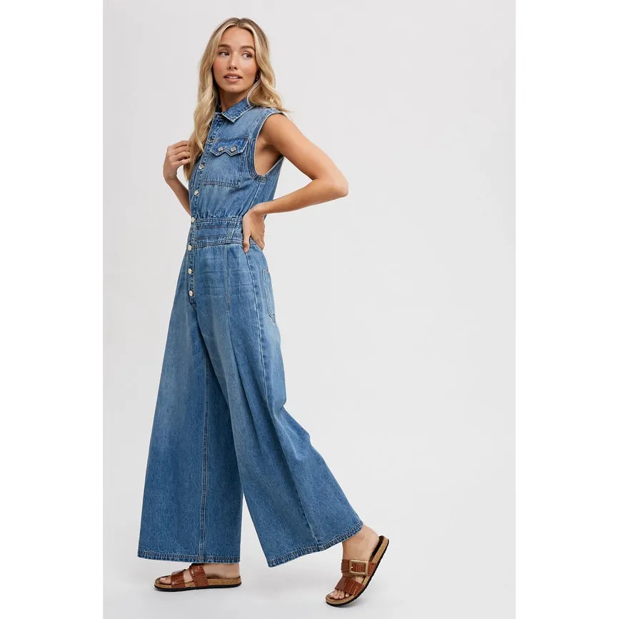 Denim Jumpsuit Lt Wash