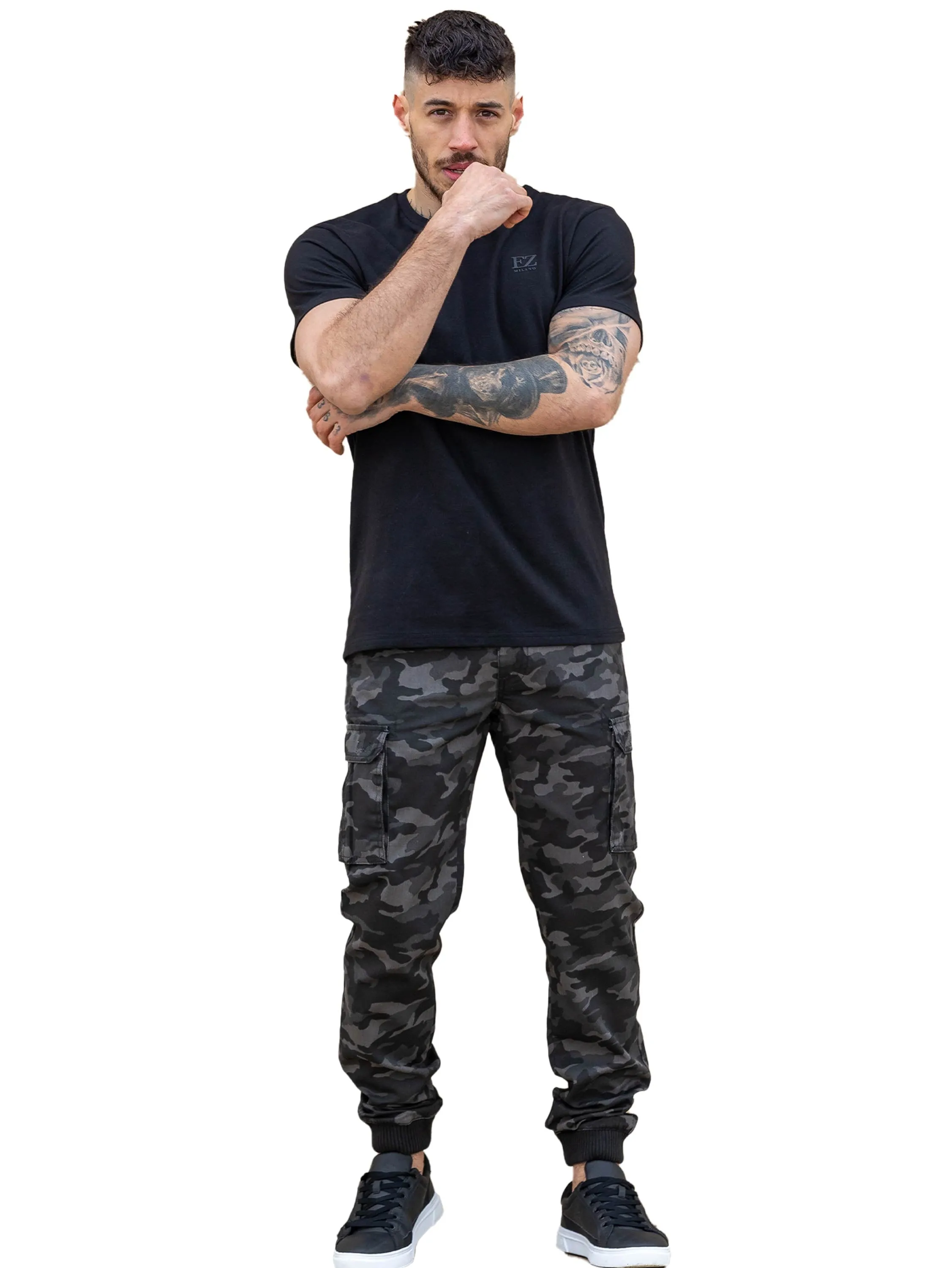 Drake Cargo Pants - Dark Grey Camo