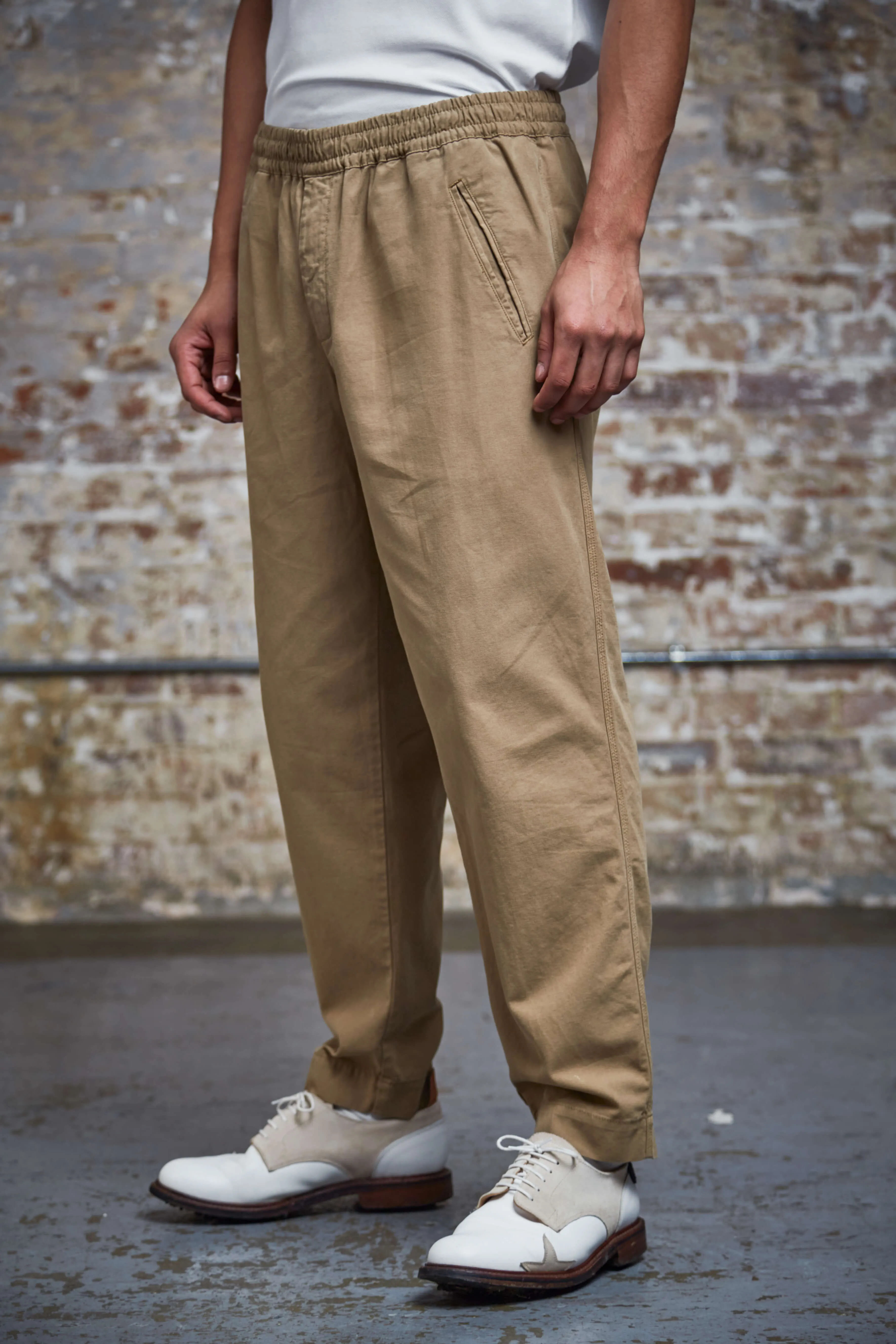 Drawcord Good Walk Chino - Brushed Cotton Tan