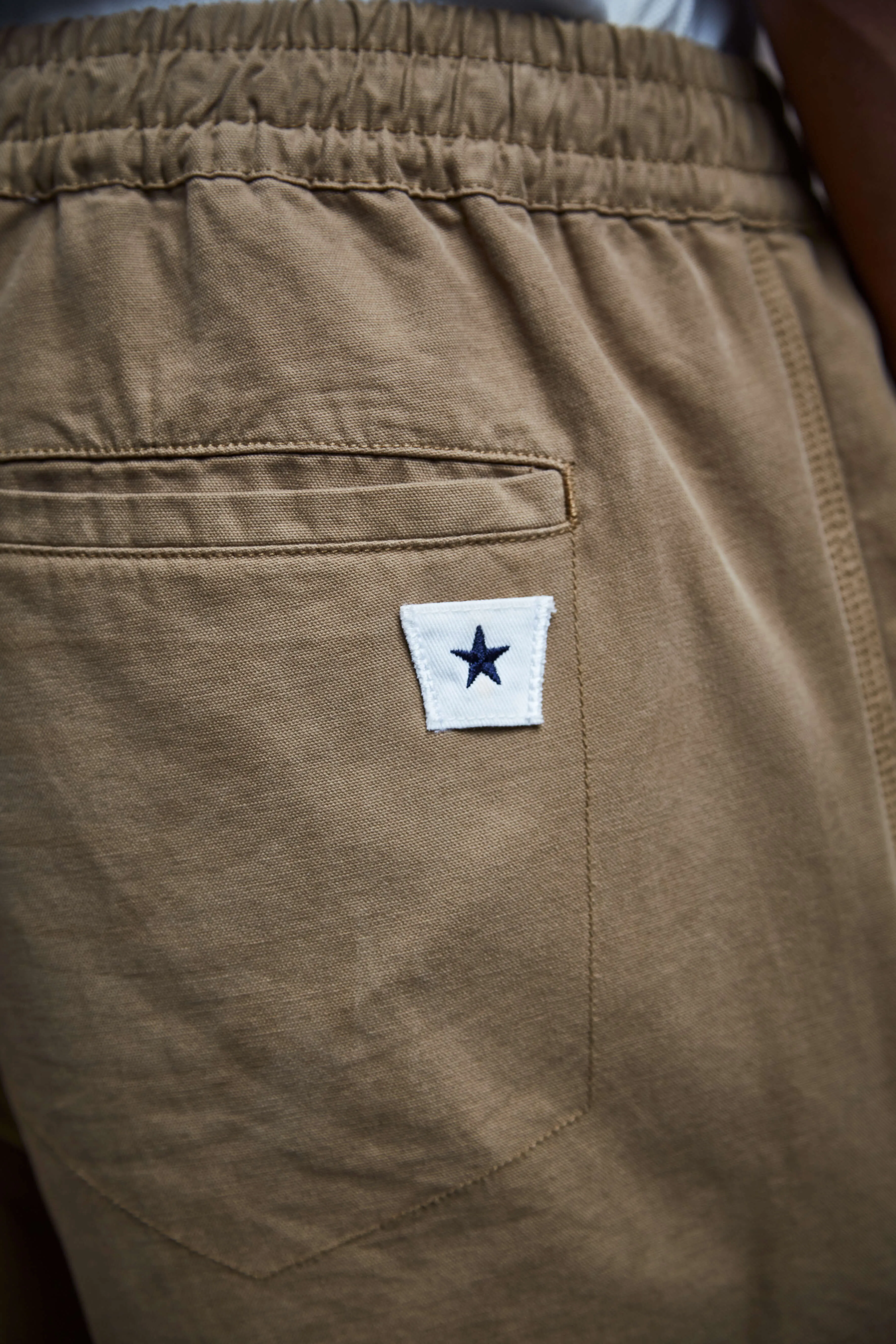 Drawcord Good Walk Chino - Brushed Cotton Tan