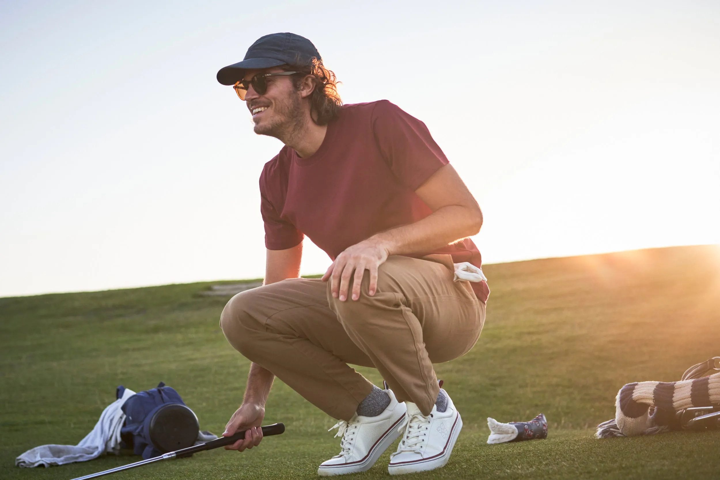 Drawcord Good Walk Chino - Brushed Cotton Tan