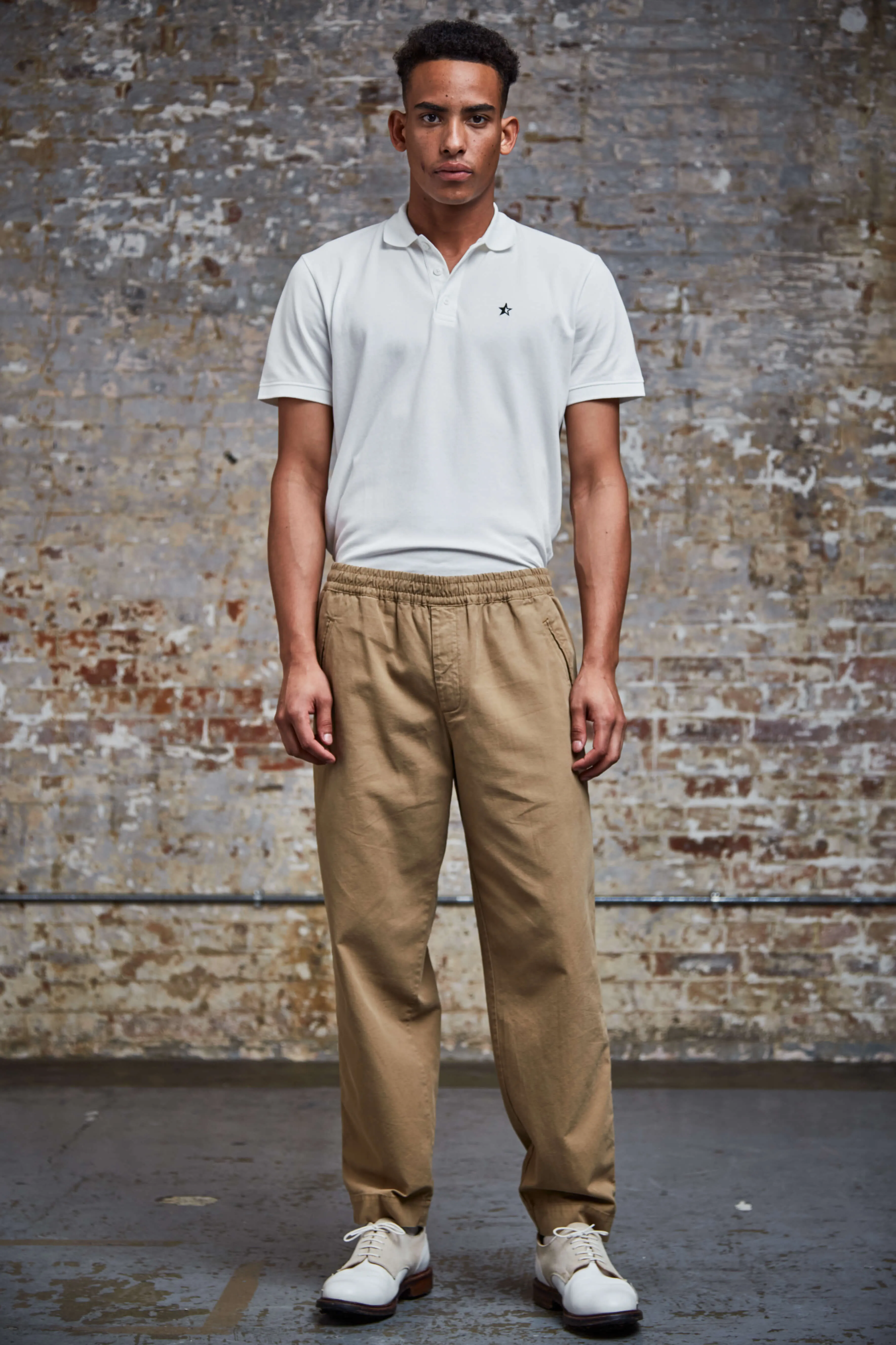 Drawcord Good Walk Chino - Brushed Cotton Tan