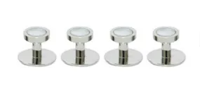 DSI-London Luxury Dress Studs with Silver Rim 4526 Various Colours