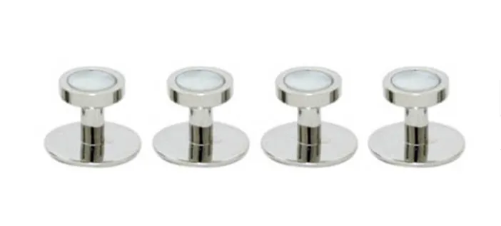 DSI-London Luxury Dress Studs with Silver Rim 4526 Various Colours