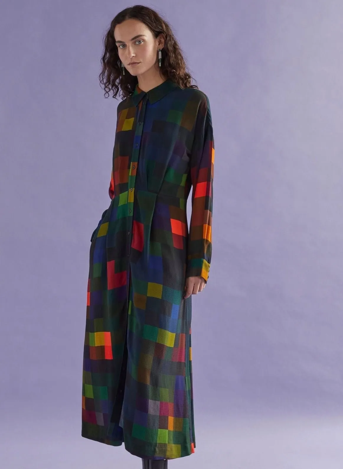 Emmi Box Print Shirt Dress
