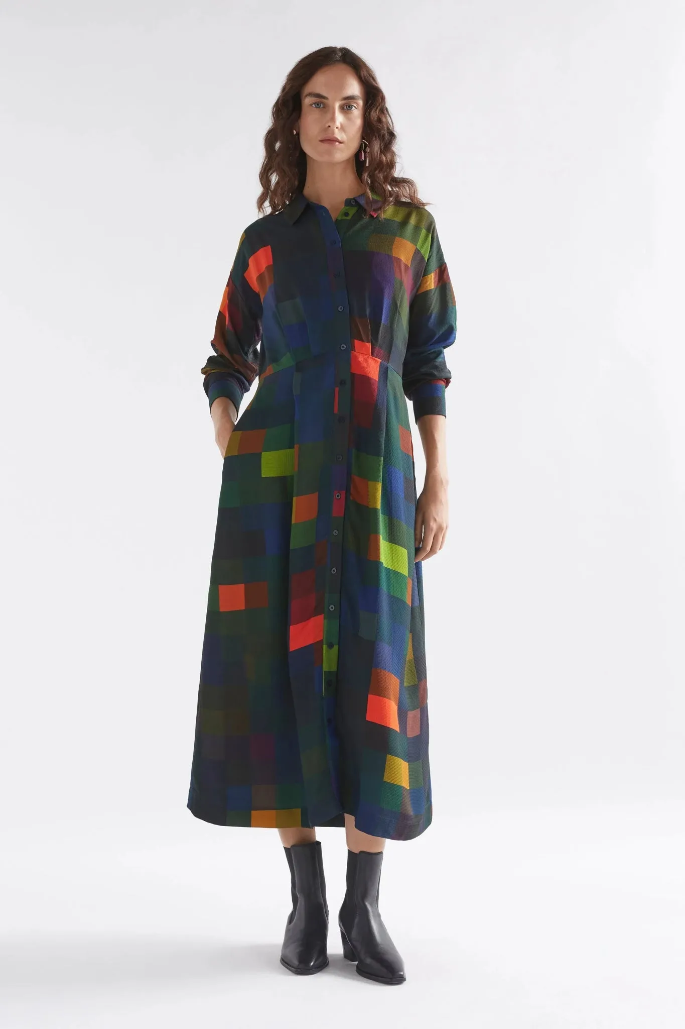 Emmi Box Print Shirt Dress