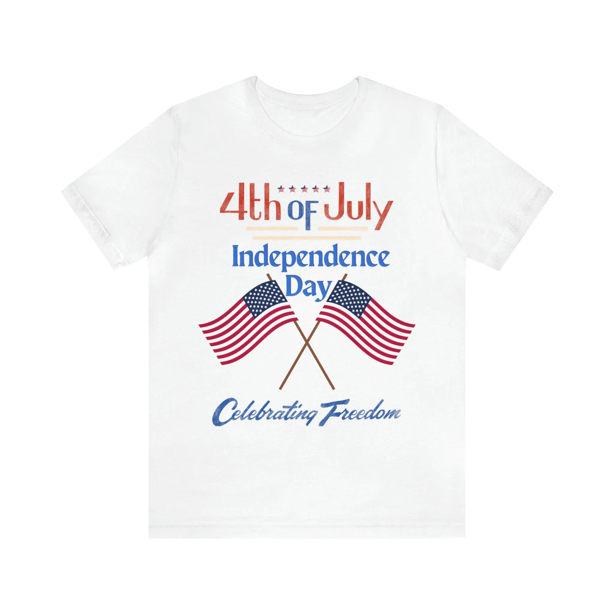 Express Your Patriotism with 4th of July Flag Shirt: Independence Day, Fireworks, Celebrating Freedom - Perfect for Women and Men