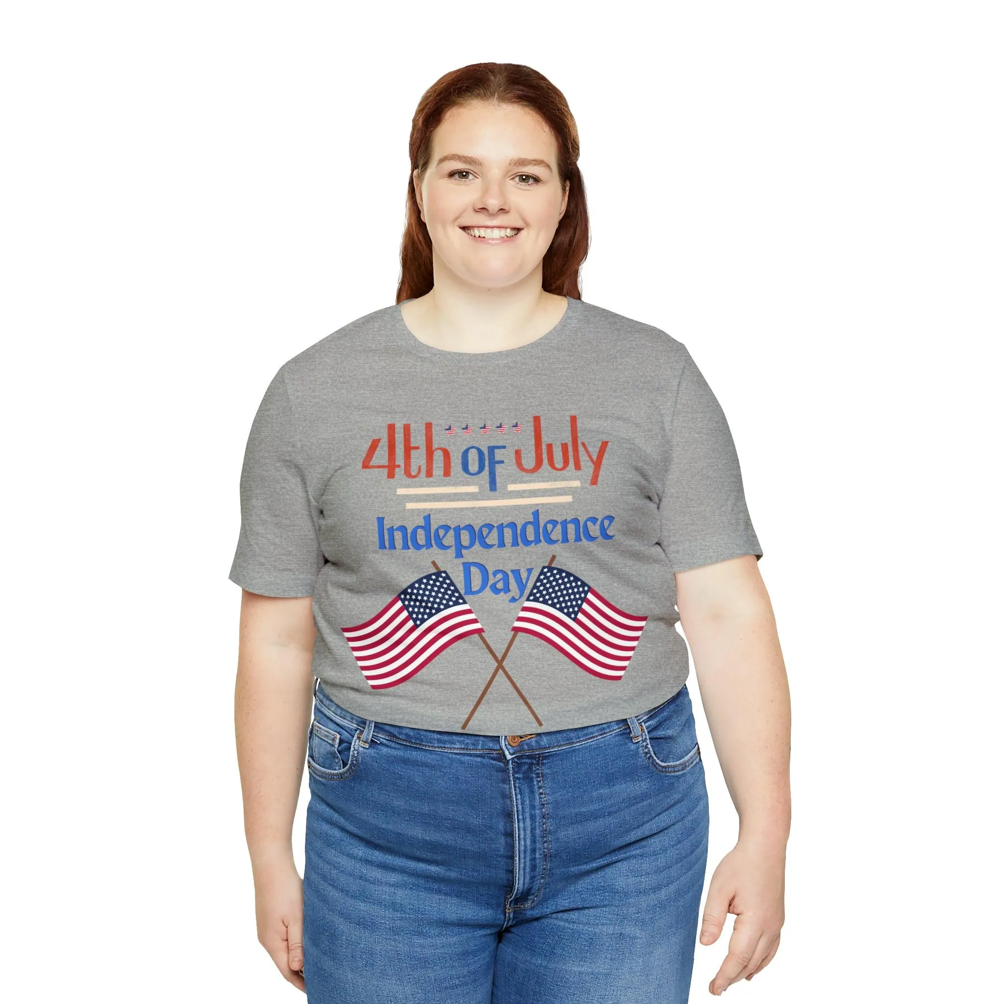 Express Your Patriotism with 4th of July Flag Shirt: Independence Day, Fireworks, Celebrating Freedom - Perfect for Women and Men