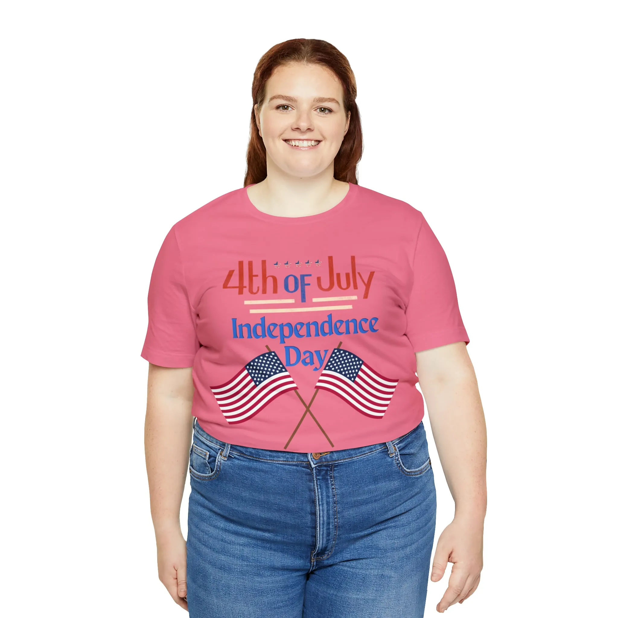 Express Your Patriotism with 4th of July Flag Shirt: Independence Day, Fireworks, Celebrating Freedom - Perfect for Women and Men