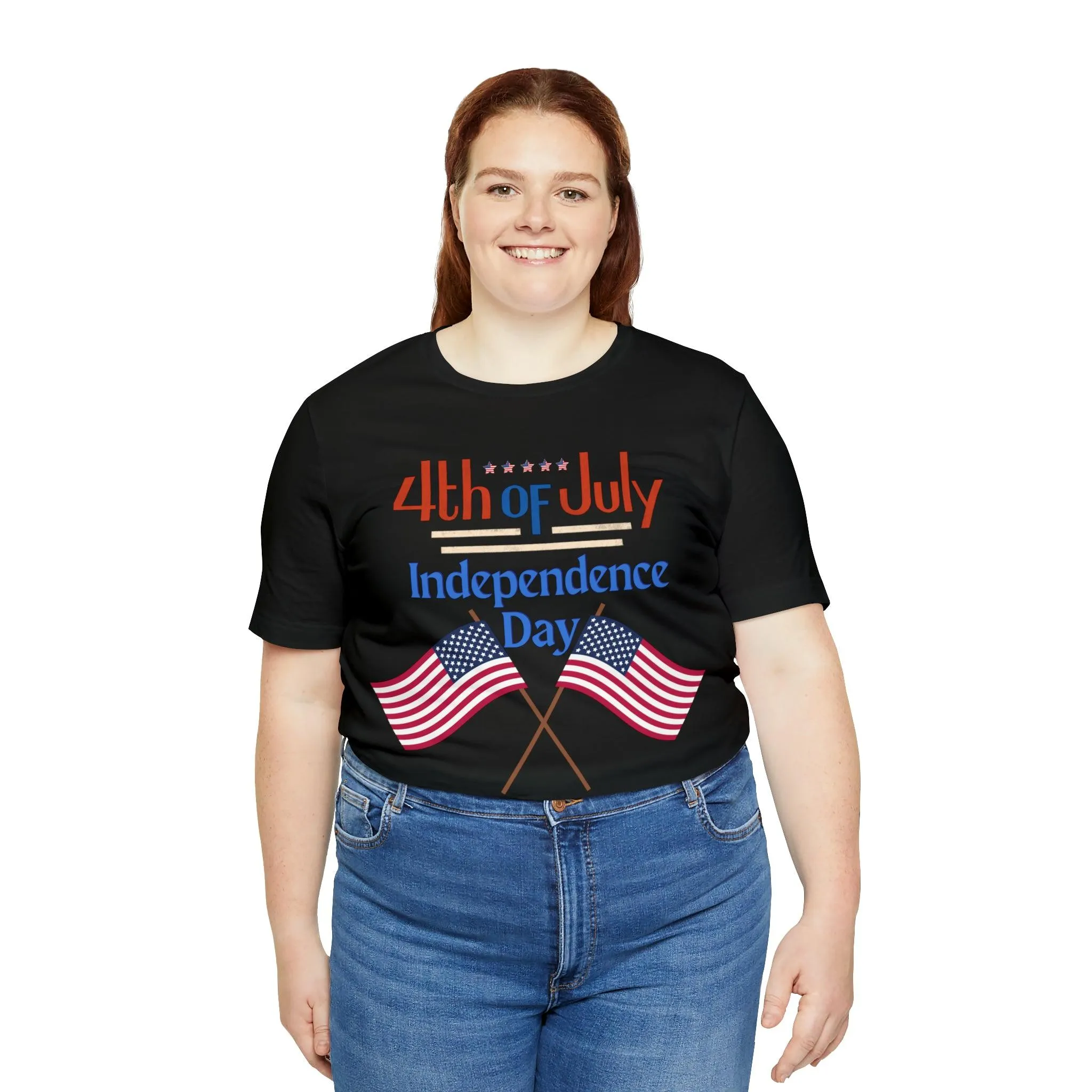 Express Your Patriotism with 4th of July Flag Shirt: Independence Day, Fireworks, Celebrating Freedom - Perfect for Women and Men