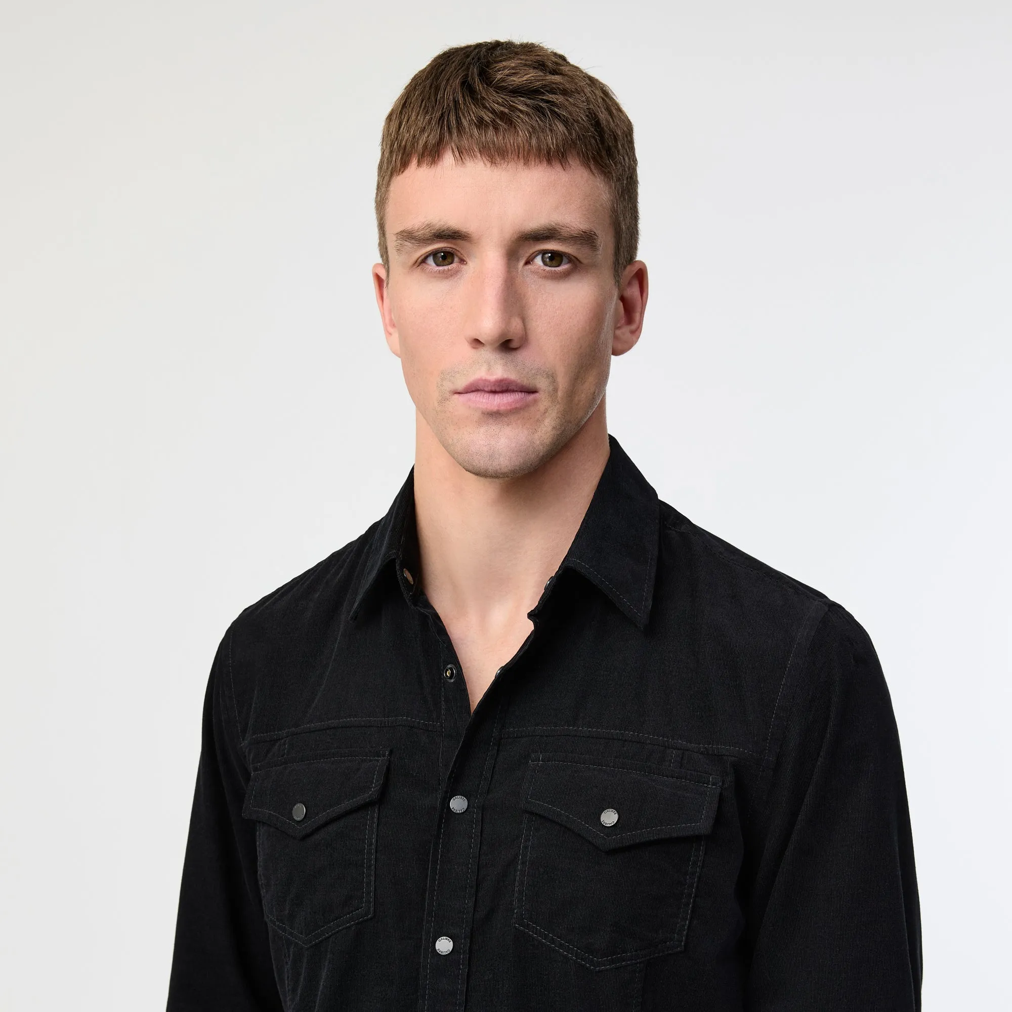Fine Cord Shirt Black