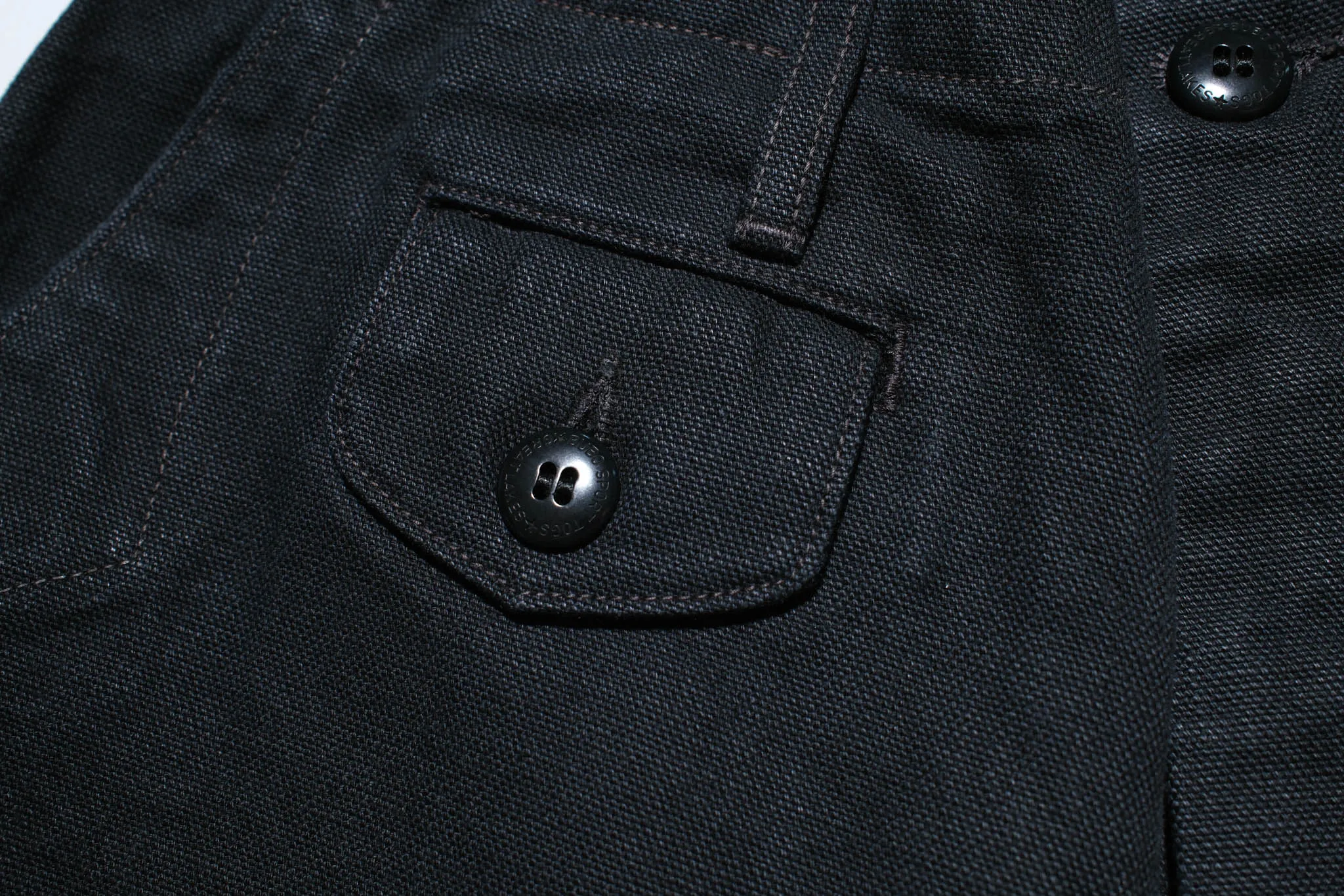 Freewheelers "Timber Cruiser" Ultra-Heavyweight Duck Canvas Trousers (Yarn-Dyed Black)