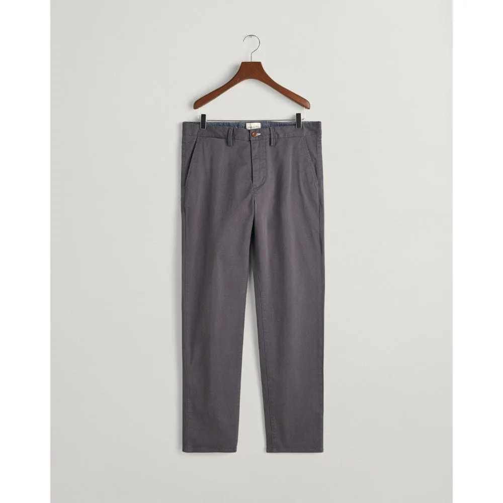 Gant Regular Fit Twill Chinos in Antracite