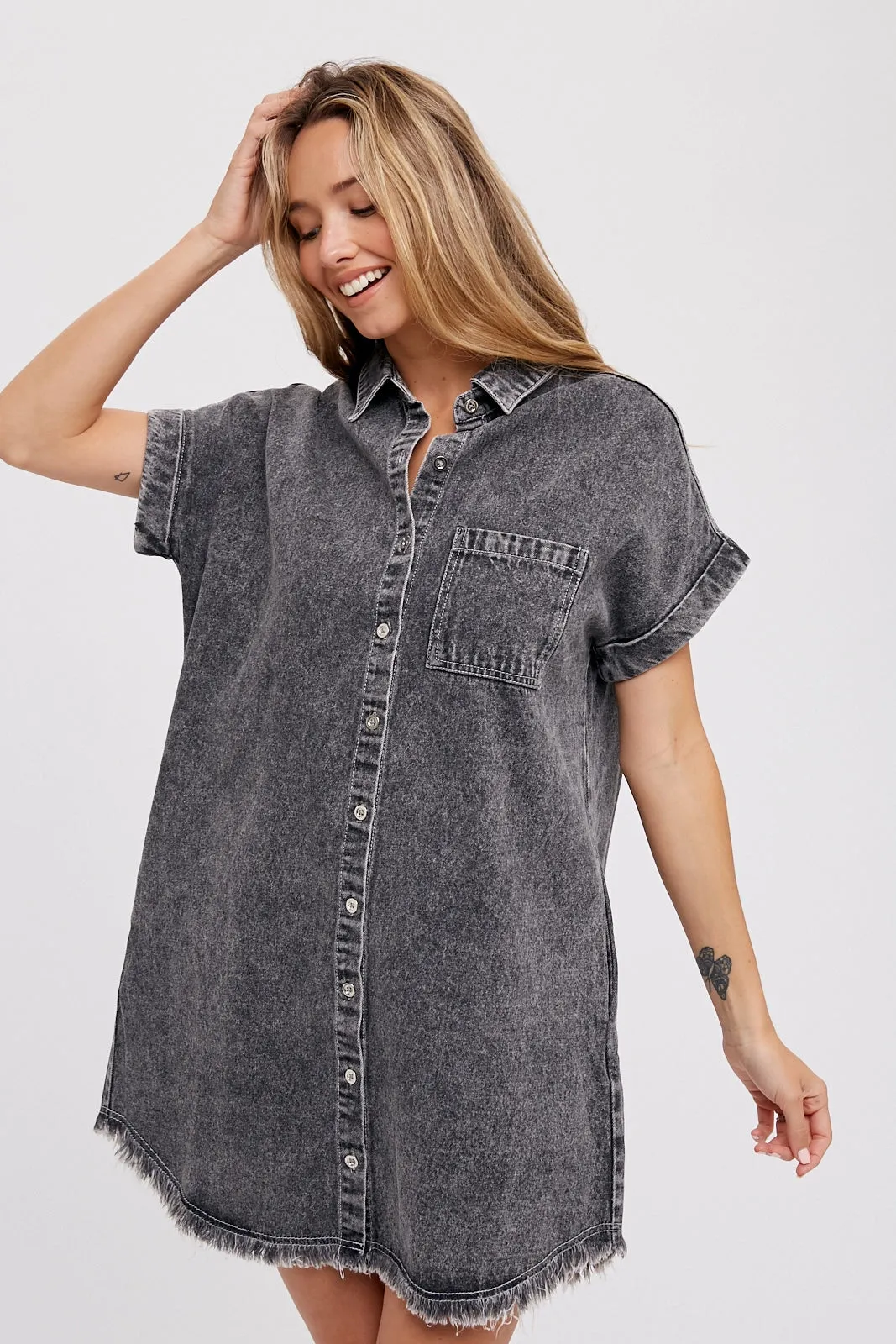Gina Denim Shirt Dress