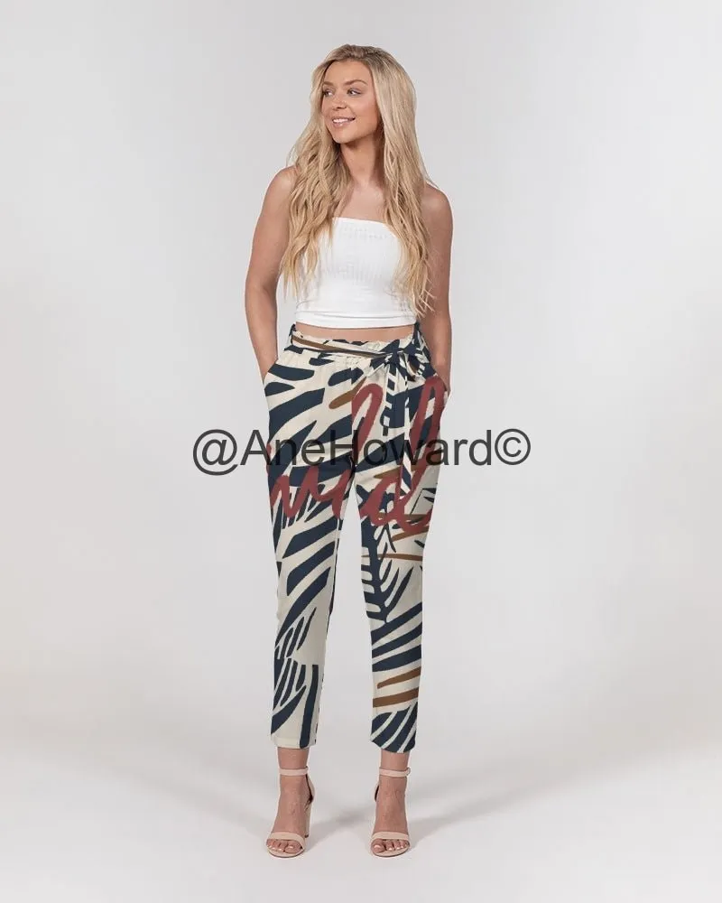 Go Wild Women's Belted Tapered Pants