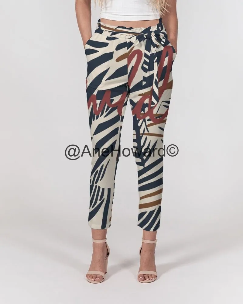 Go Wild Women's Belted Tapered Pants