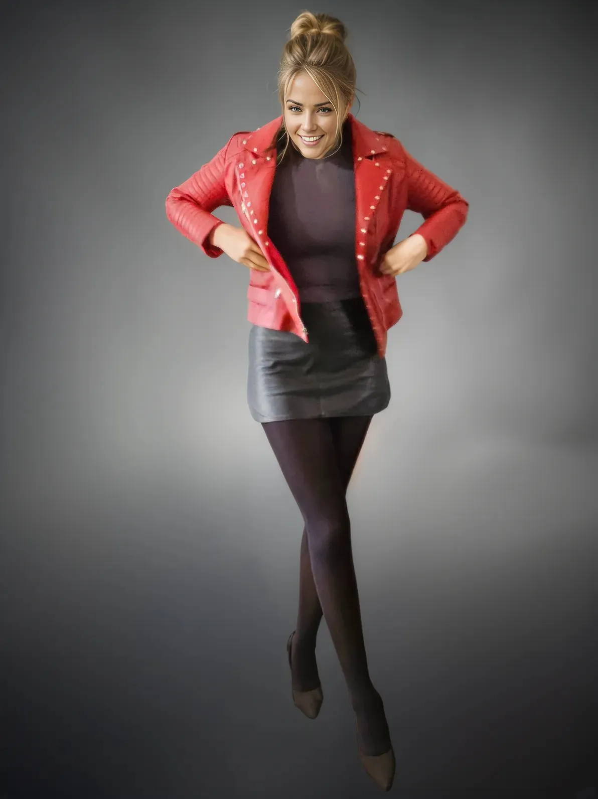 Handcrafted Women's Sheepskin Leather Biker Jacket – Premium Biker Style Red