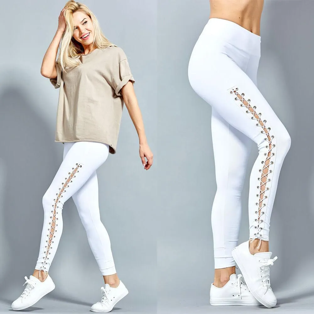 High Waist Skinny Stretch Cut Out Sports Pants