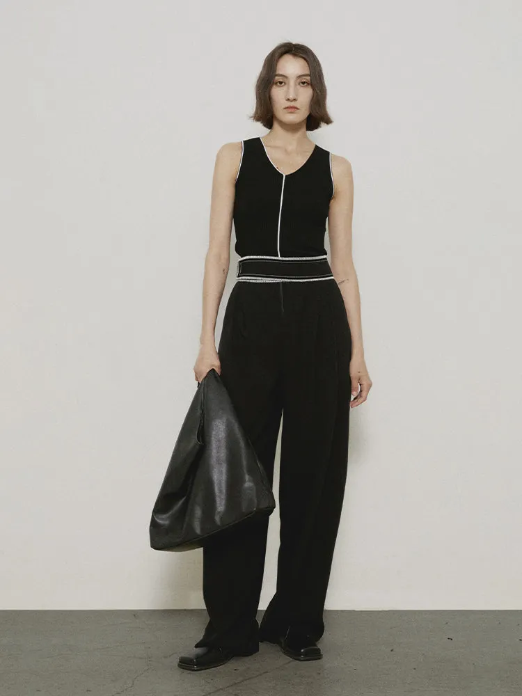 High-waist Straight Wide-leg Classy Chic Pants