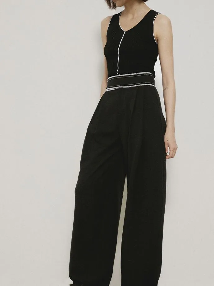 High-waist Straight Wide-leg Classy Chic Pants