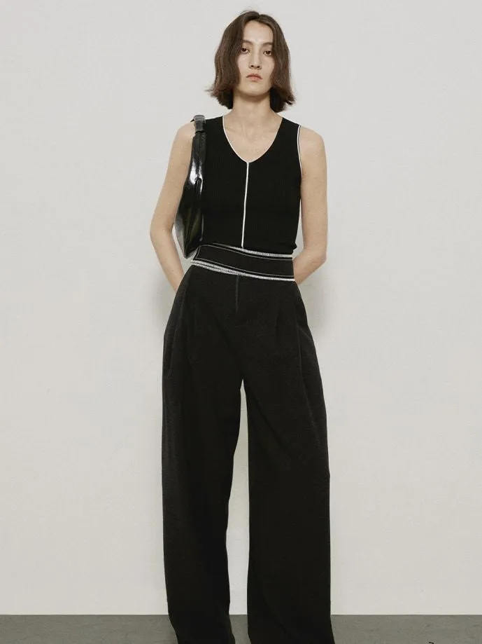 High-waist Straight Wide-leg Classy Chic Pants