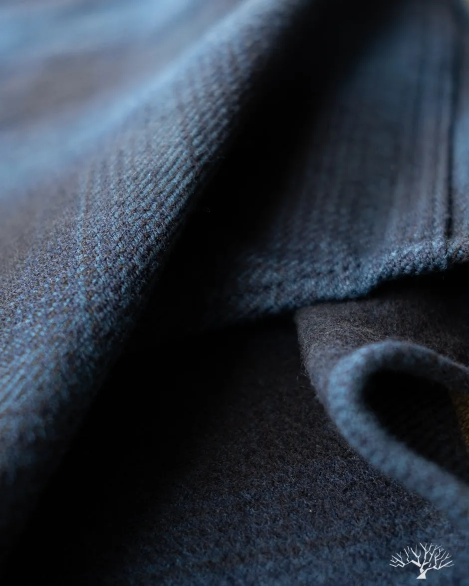 IHSH-264-NAV - UHF Ombré Check Western Shirt - Navy/Black