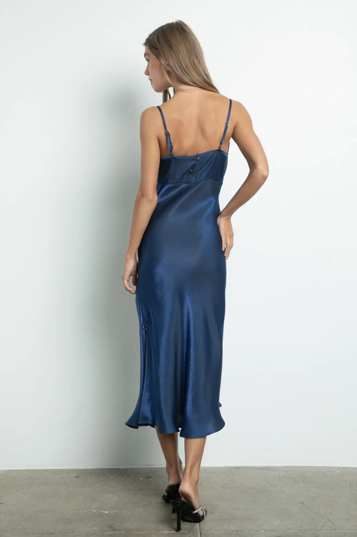 Iridescent Midi Slip Dress