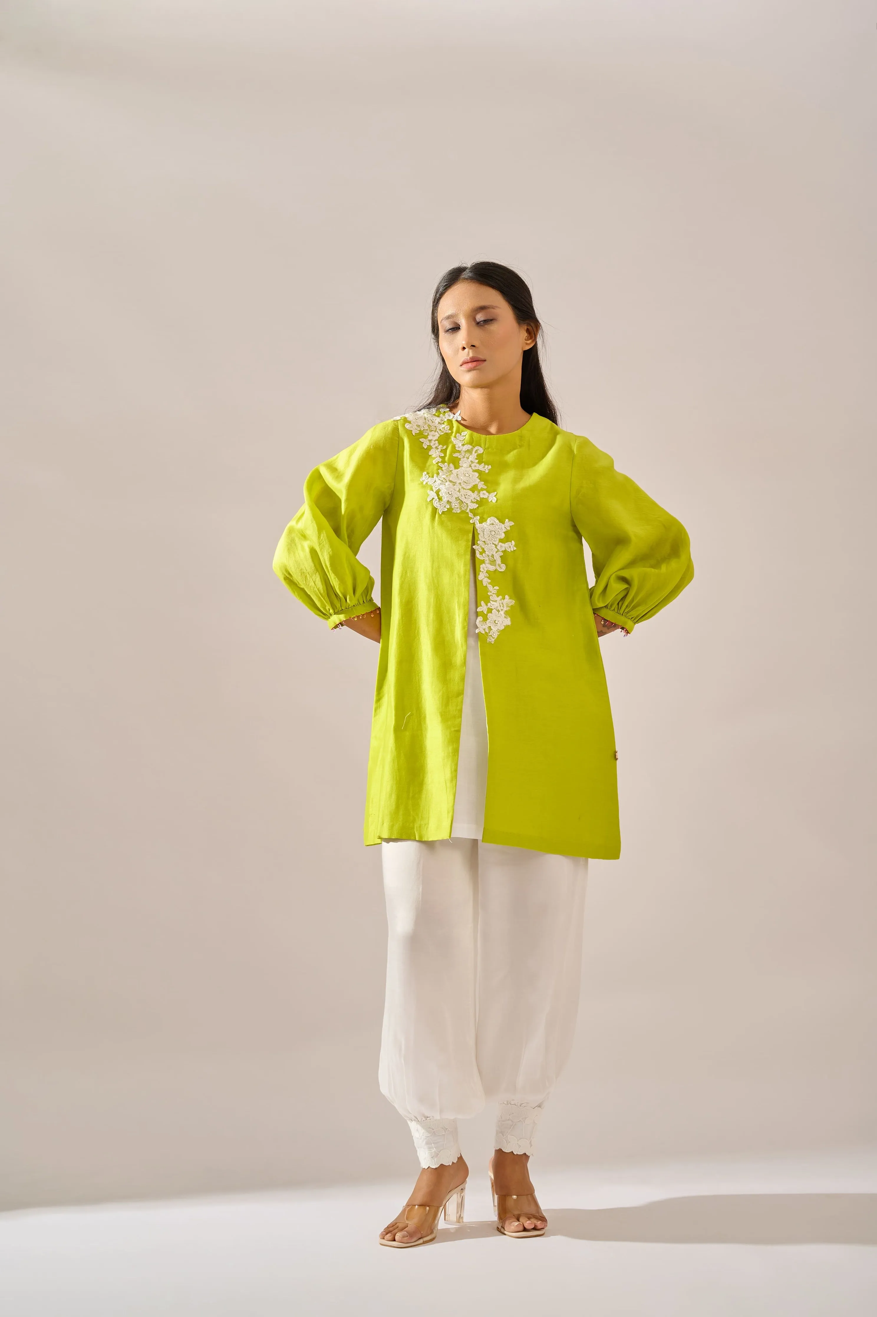 Iris Tunic in cotton silk chanderi