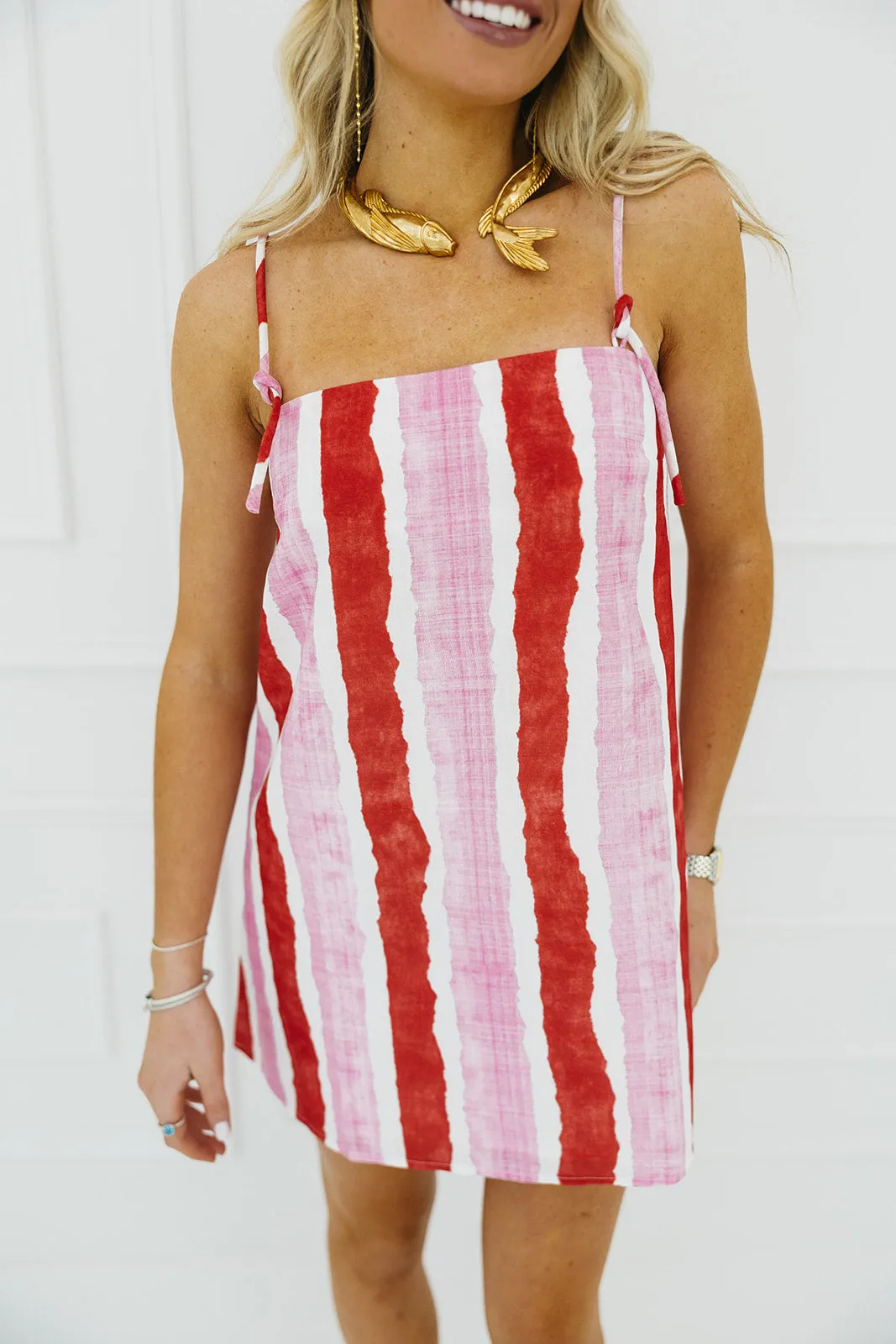Junie Mini Dress - Red Multi