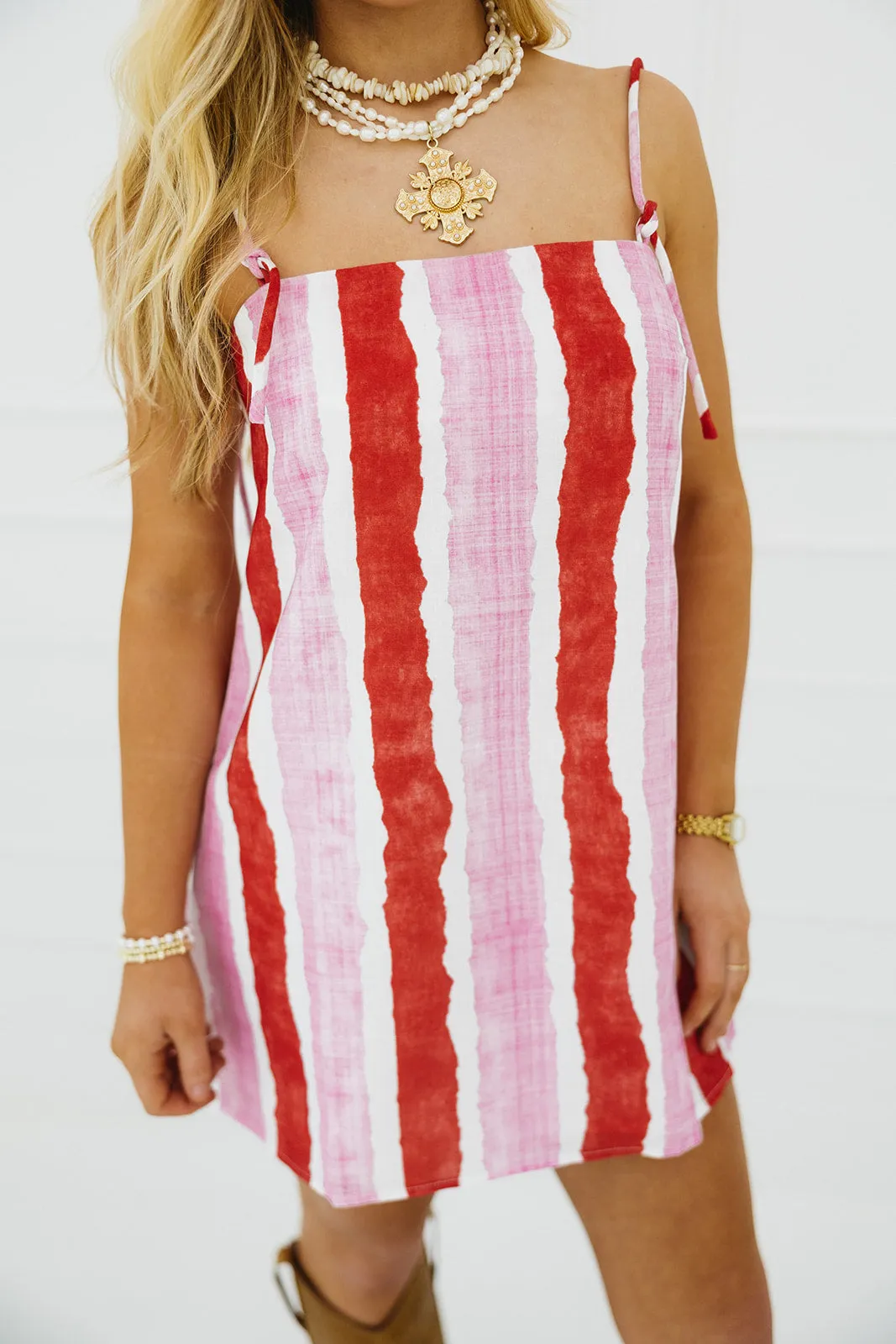 Junie Mini Dress - Red Multi