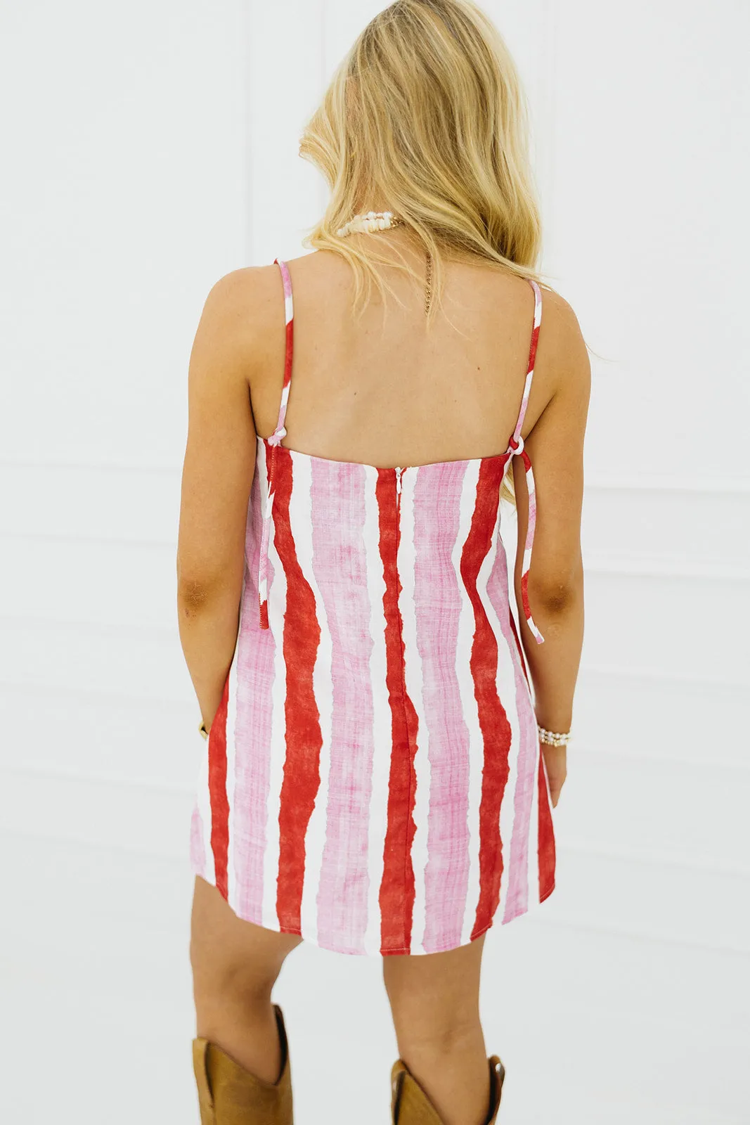 Junie Mini Dress - Red Multi
