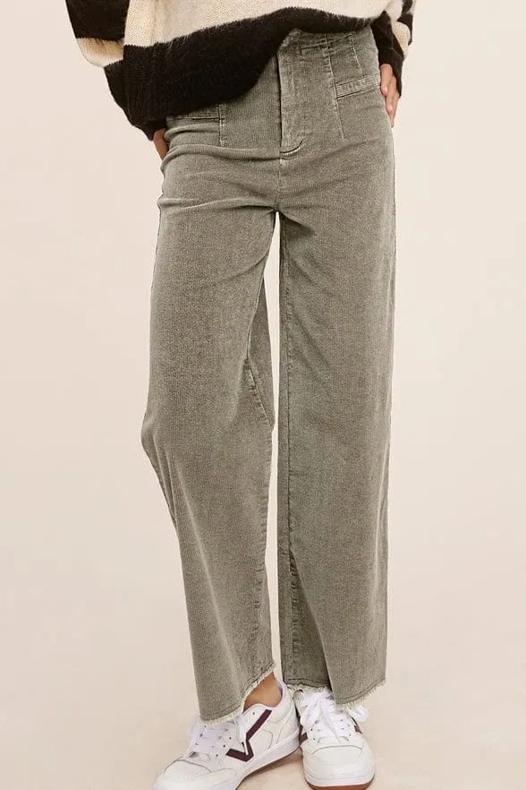 La Miel Mineral Washed Corduroy Pants