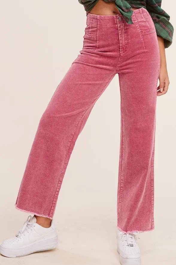 La Miel Mineral Washed Corduroy Pants