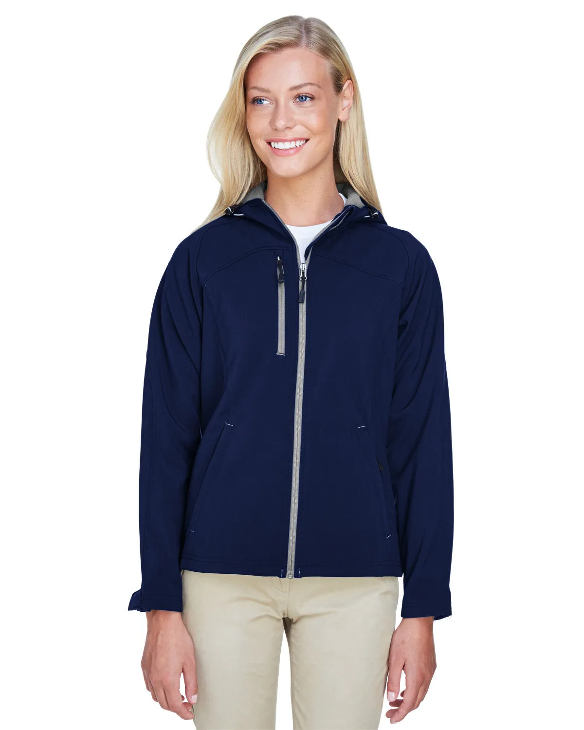 Ladies' Prospect Two-Layer Fleece Bonded Soft Shell Hooded Jacket-78166