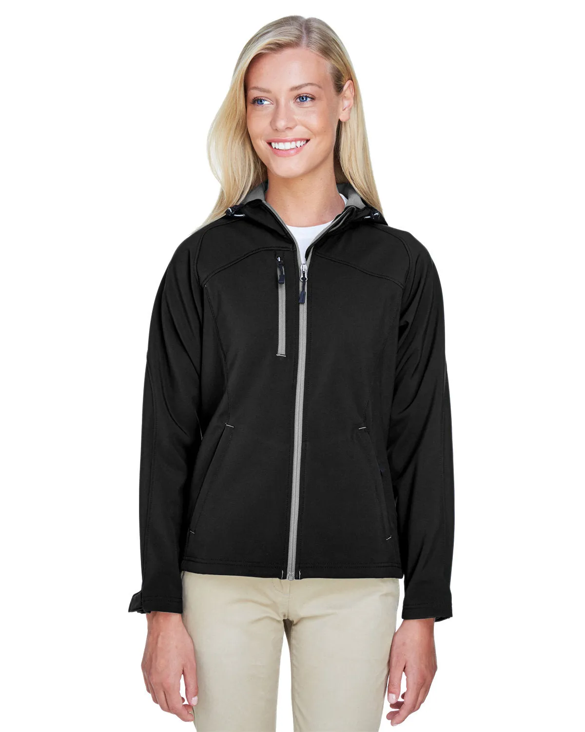 Ladies' Prospect Two-Layer Fleece Bonded Soft Shell Hooded Jacket-78166