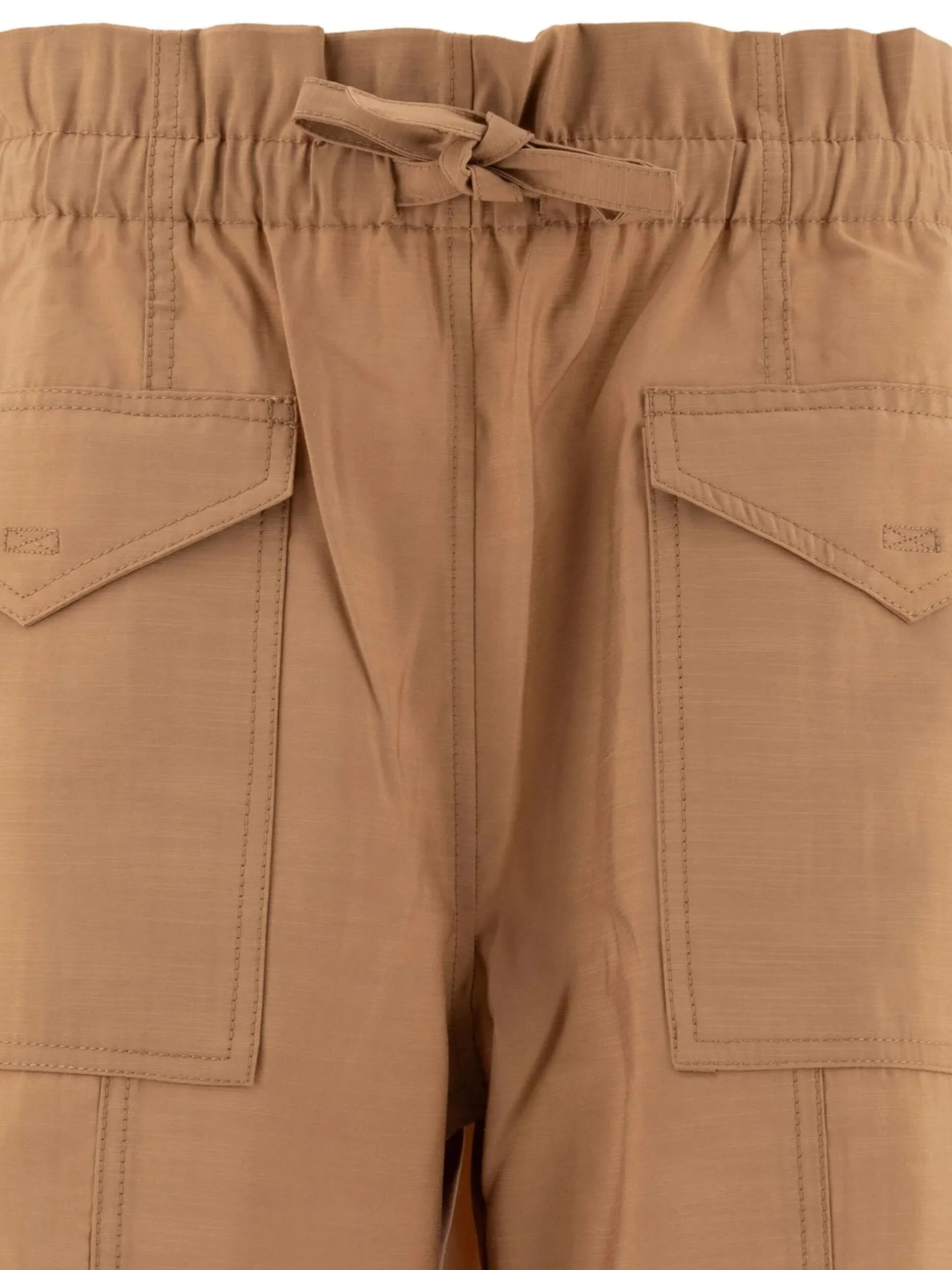Light Slub High Waist Pocket Pants / Tiger's Eye