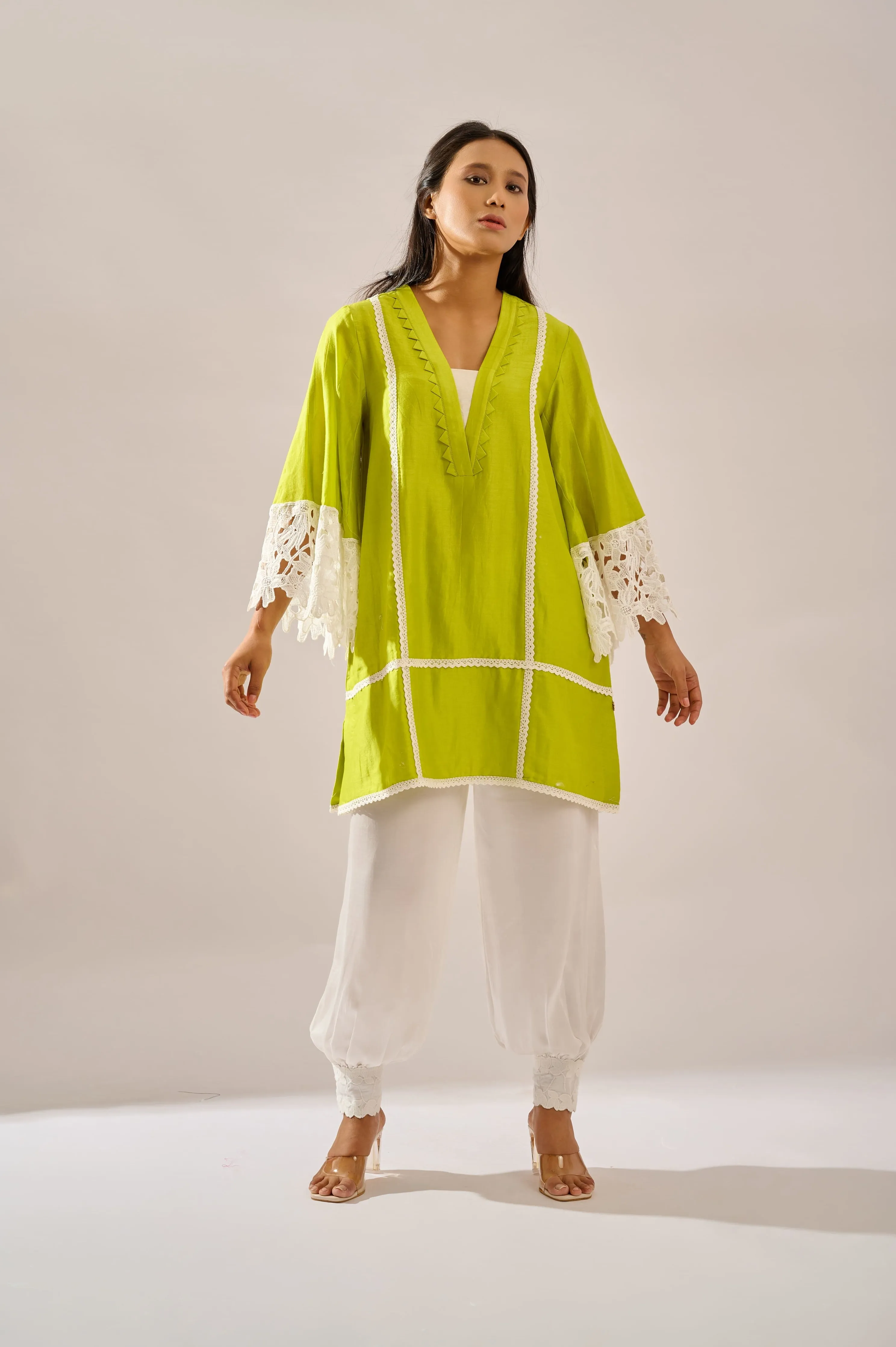 Lily Tunic in cotton silk chanderi