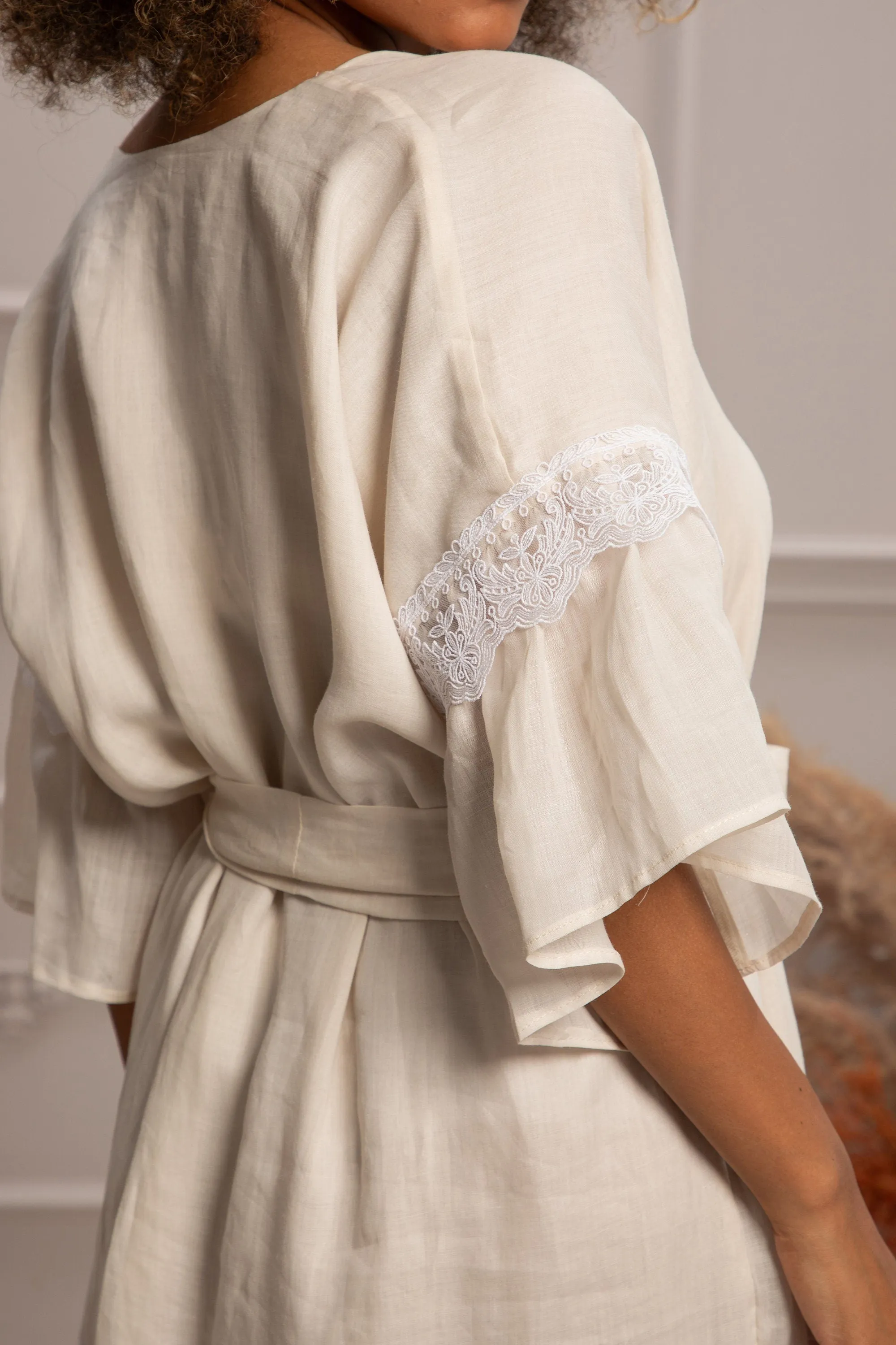 LINEN LACE DRESS
