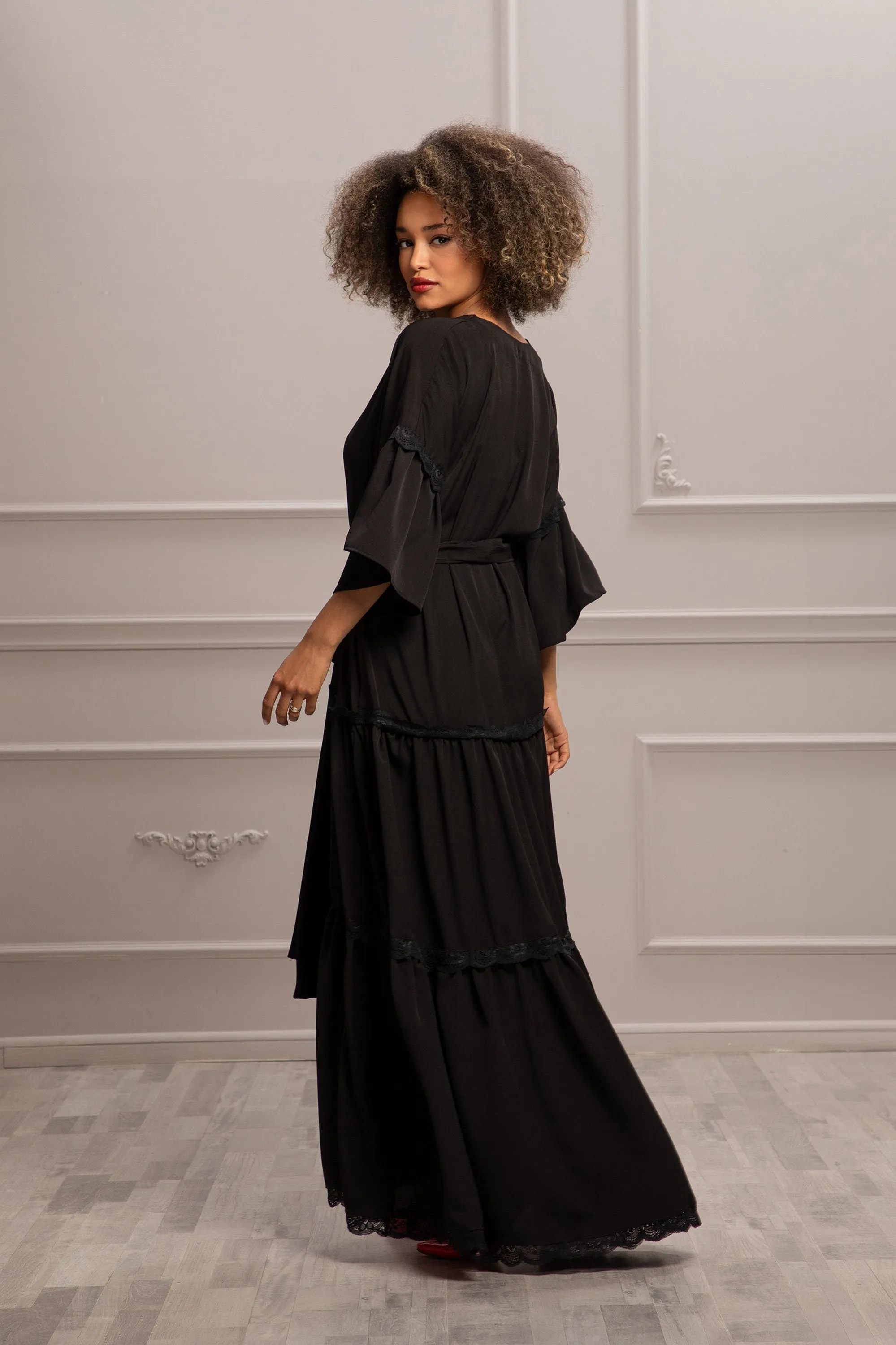 LINEN LACE DRESS
