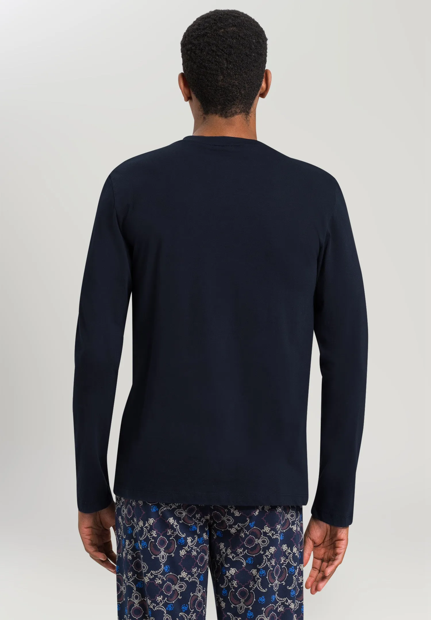 Living Shirts Cotton Henley Top | Deep Navy 75046-1610