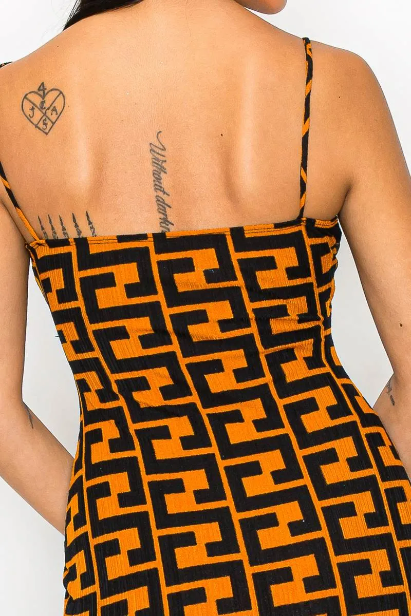 LUXE SWEATER PATTERN PRINT ASYMMETRICAL HEM DRESS
