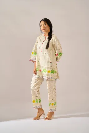 Marigold formal tunic set in cotton