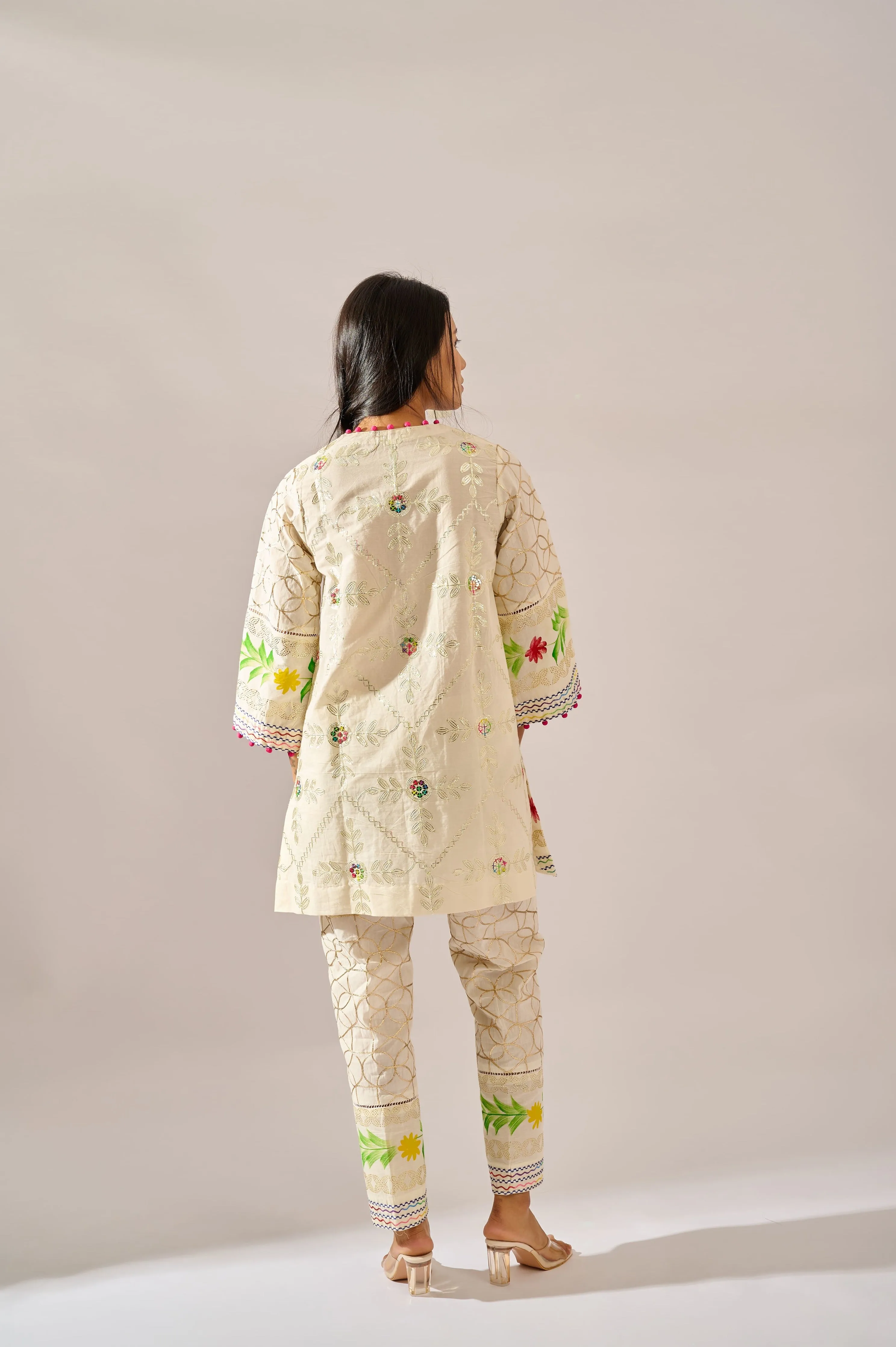 Marigold formal tunic set in cotton