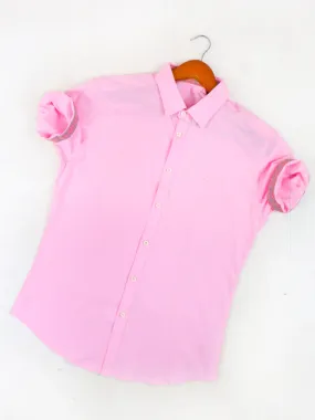MCS09 Men's Wash and Wear Casual Shirt Pink