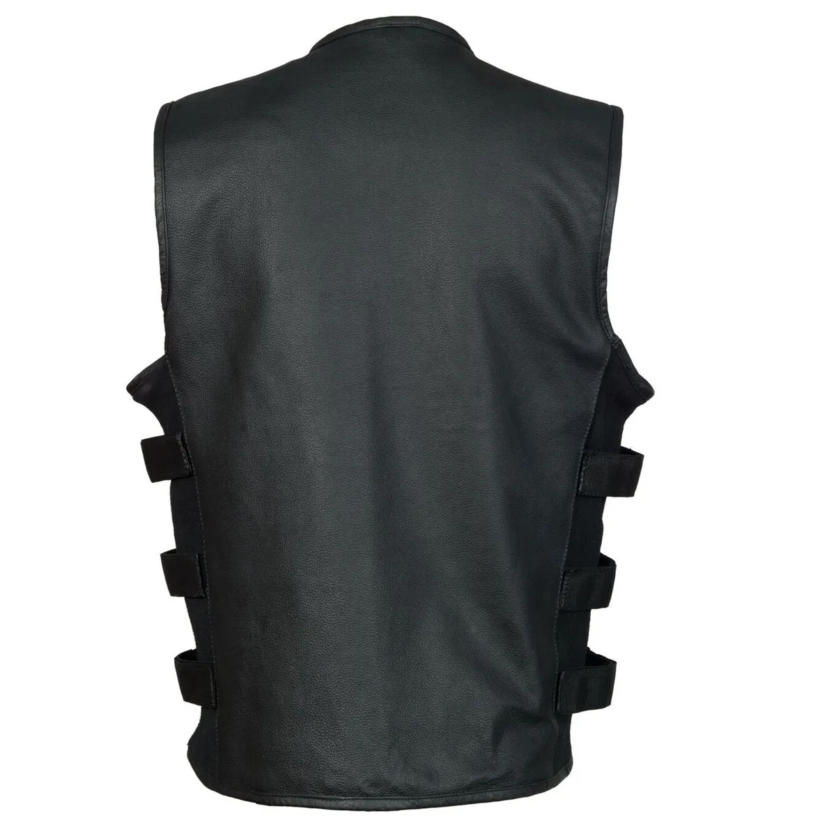 Men S.W.A.T Motorcycle Leather Vest