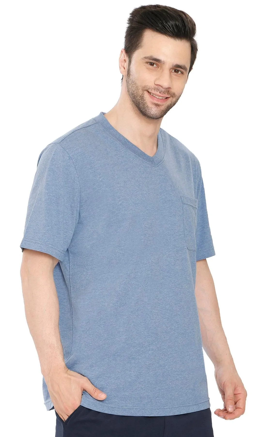Men's V-Neck T-Shirt with Pocket – The Dressier Tee