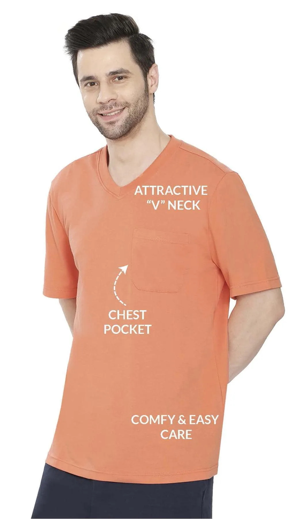 Men's V-Neck T-Shirt with Pocket – The Dressier Tee