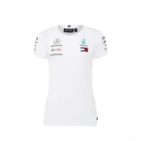 Mercedes Womens T-shirt, Team, White, 2018