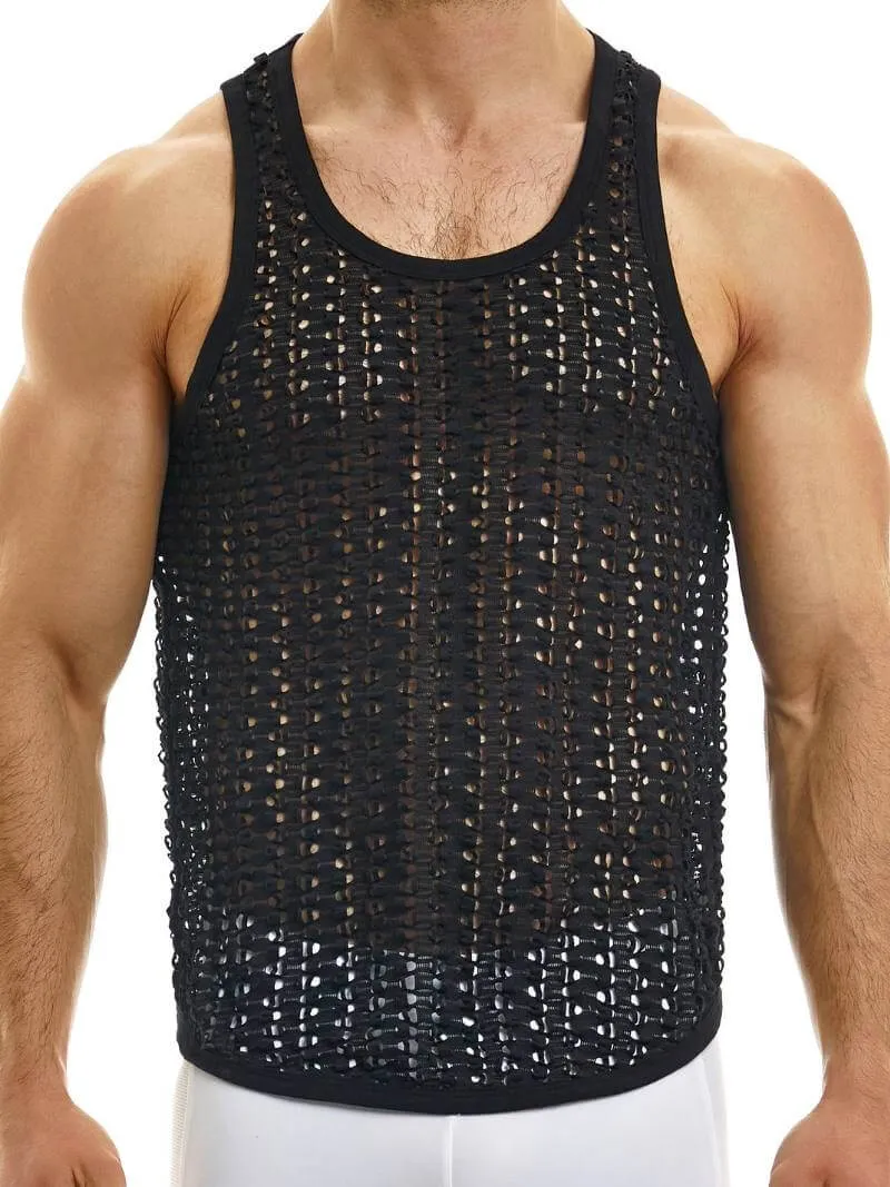 MODUS VIVENDI Knitted Mesh Vest - SIZE SMALL